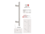 Maniglione Panama Inclinato d.25x25 interasse 350 mm.500x65h Varie finiture | Fimet Maniglie
